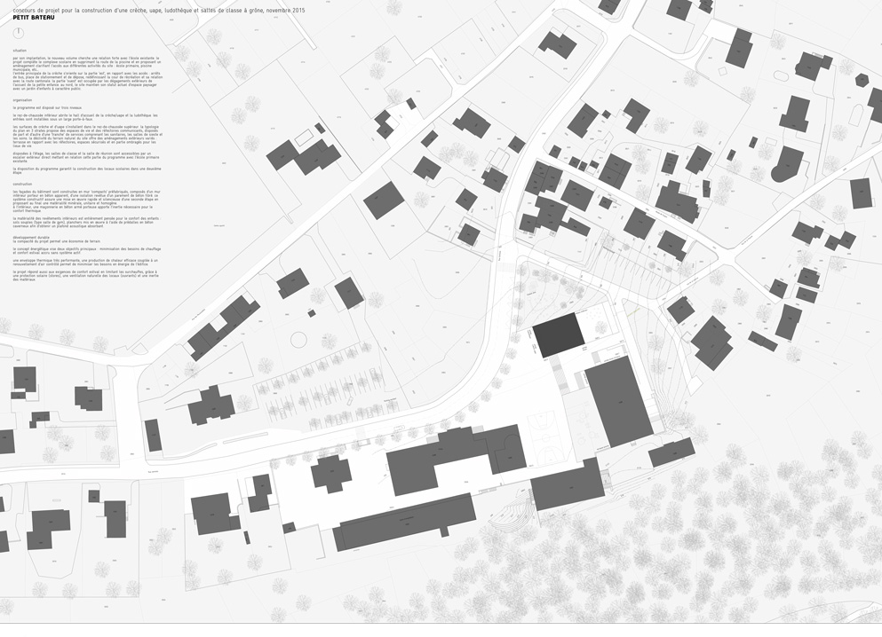 construction of a crèche, toy library and classrooms at grône, competition