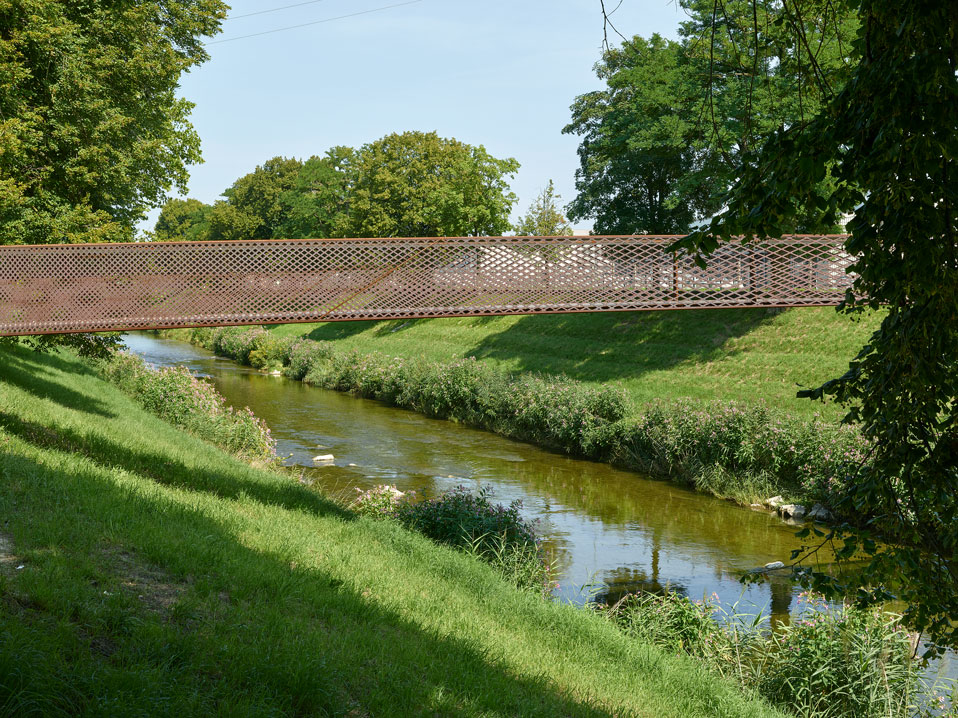 nouvelle passerelle piétonne sur la broye, payerne