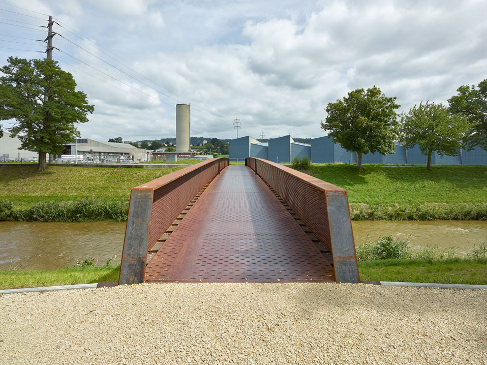 nouvelle passerelle piétonne sur la broye, payerne