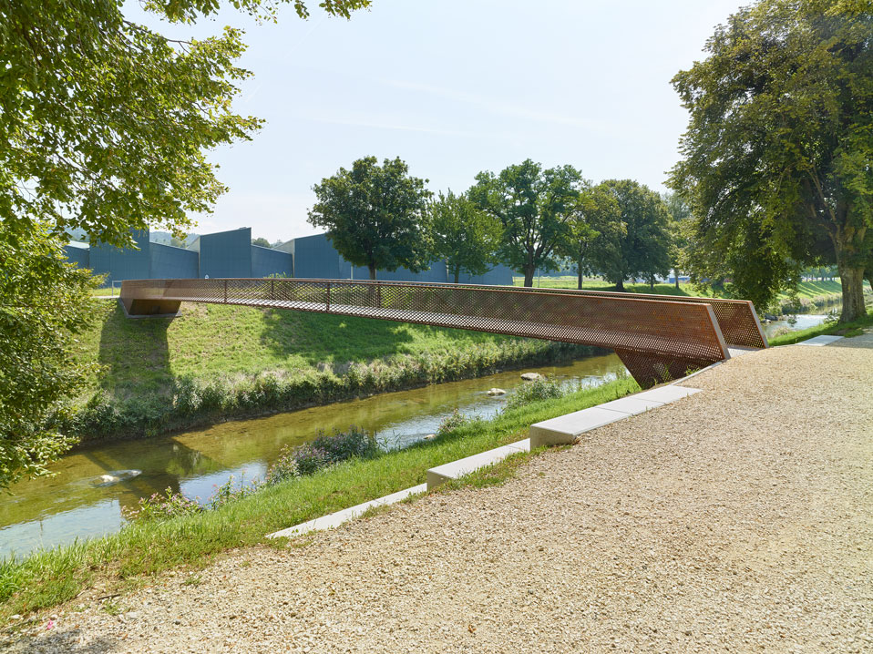 nouvelle passerelle piétonne sur la broye, payerne