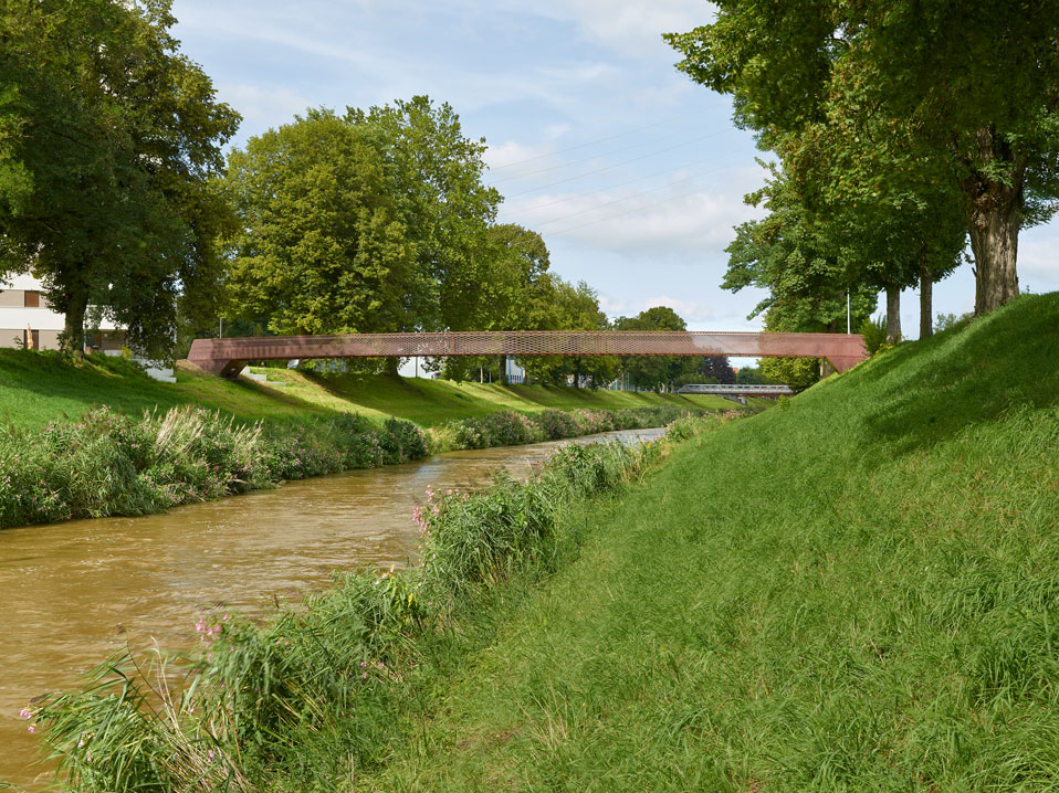 nouvelle passerelle piétonne sur la broye, payerne