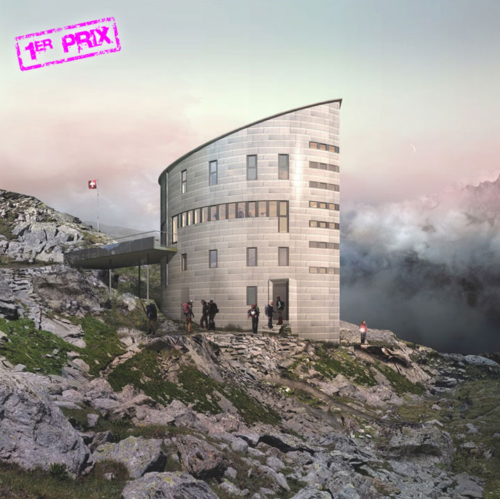 cabane du vélan, val d'entremont - concours 1er prix