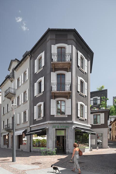 grand-pont 32 building, sion, conversion