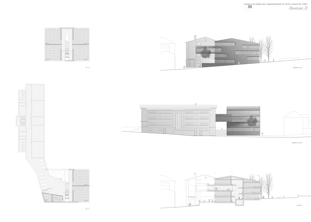 extension to school complex at riddes, competition