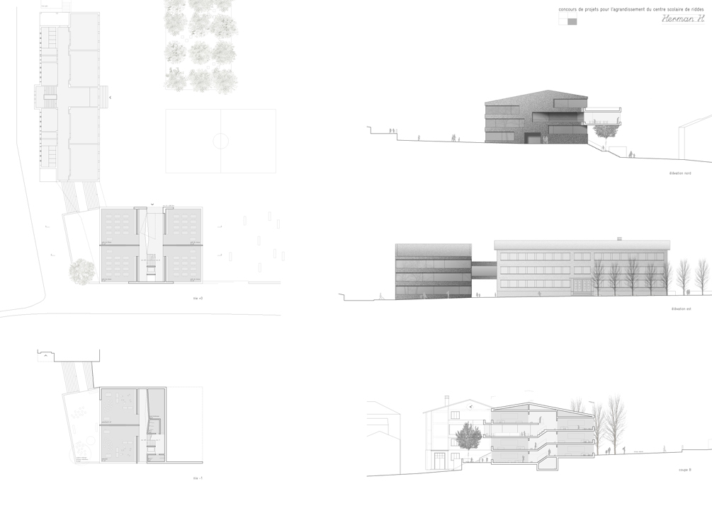 extension to school complex at riddes, competition