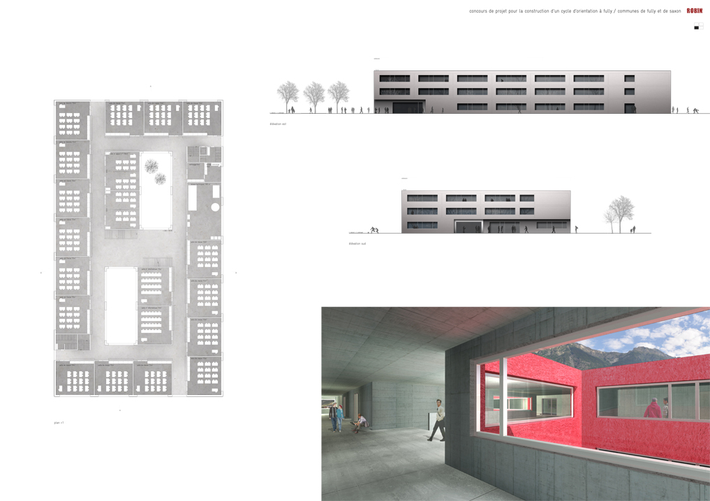 high school building, fully, competition entry