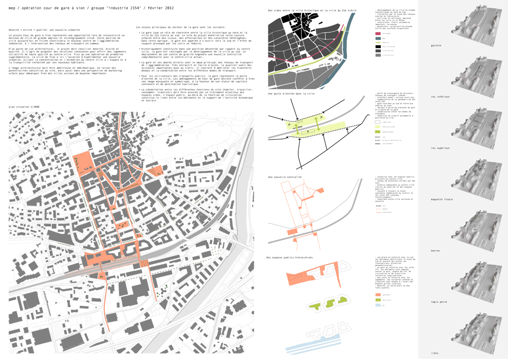 cour de gare operation, sion, competition