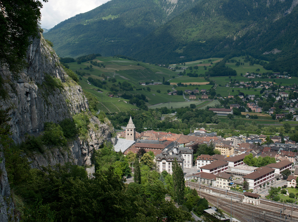 überdachung der archäologischen ruinen, st-maurice