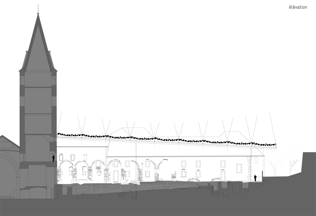 coverage of archaeological ruins of the abbey of st-maurice