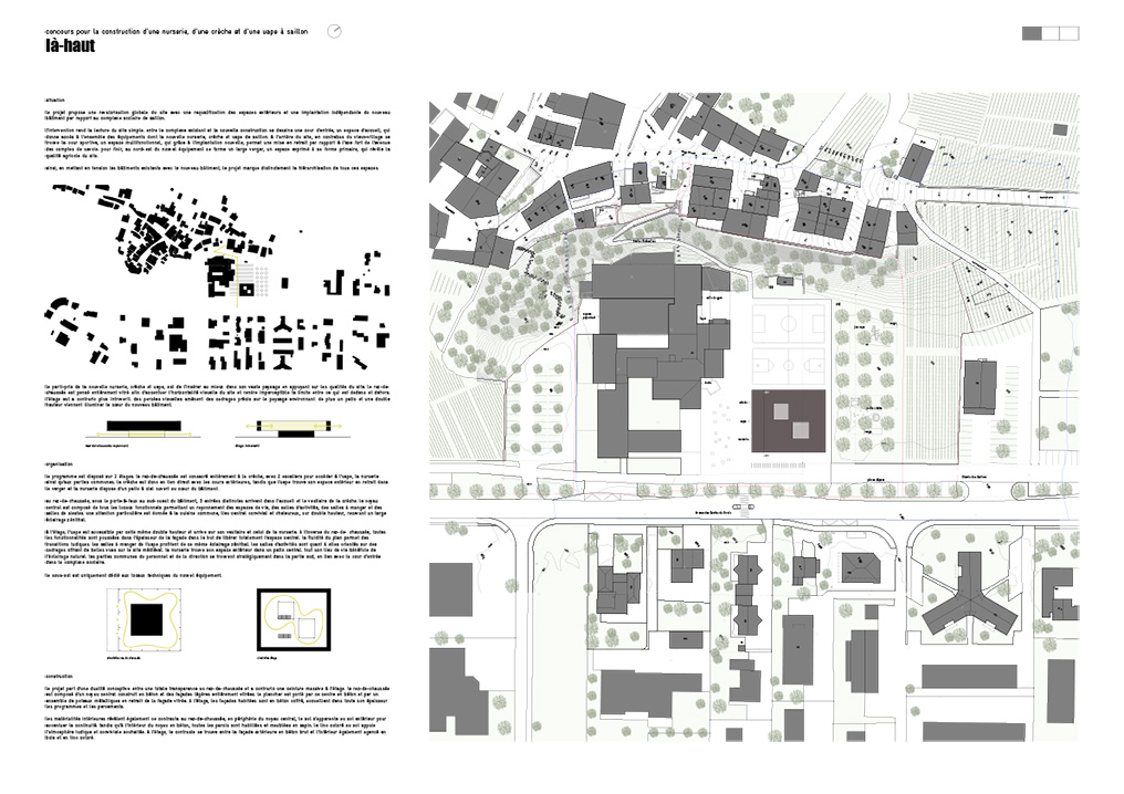 construction of a nursery, a creche and an auxiliary childcare unit, saillon, competition