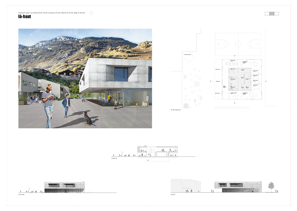 construction of a nursery, a creche and an auxiliary childcare unit, saillon, competition