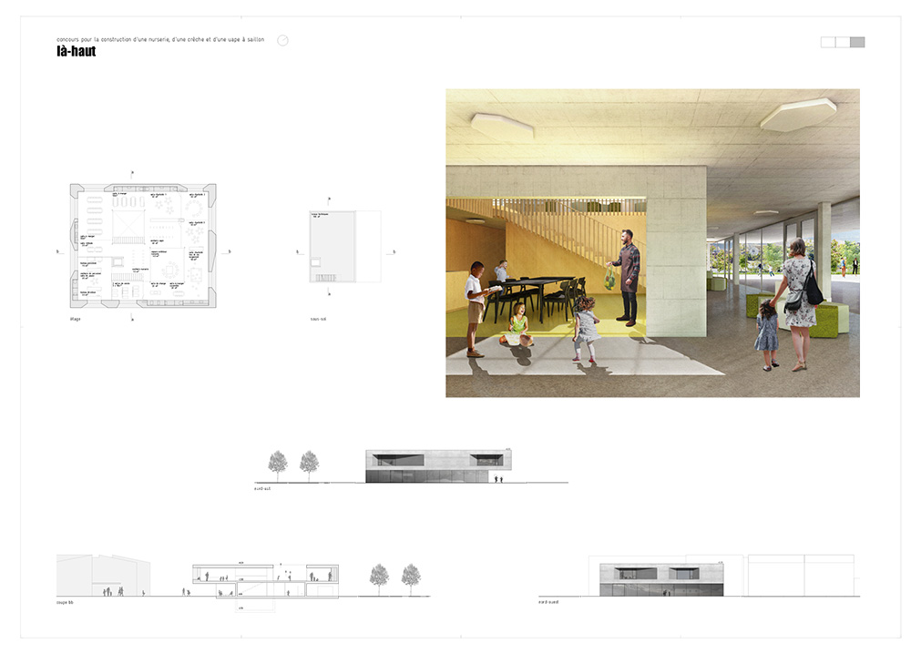 construction of a nursery, a creche and an auxiliary childcare unit, saillon, competition