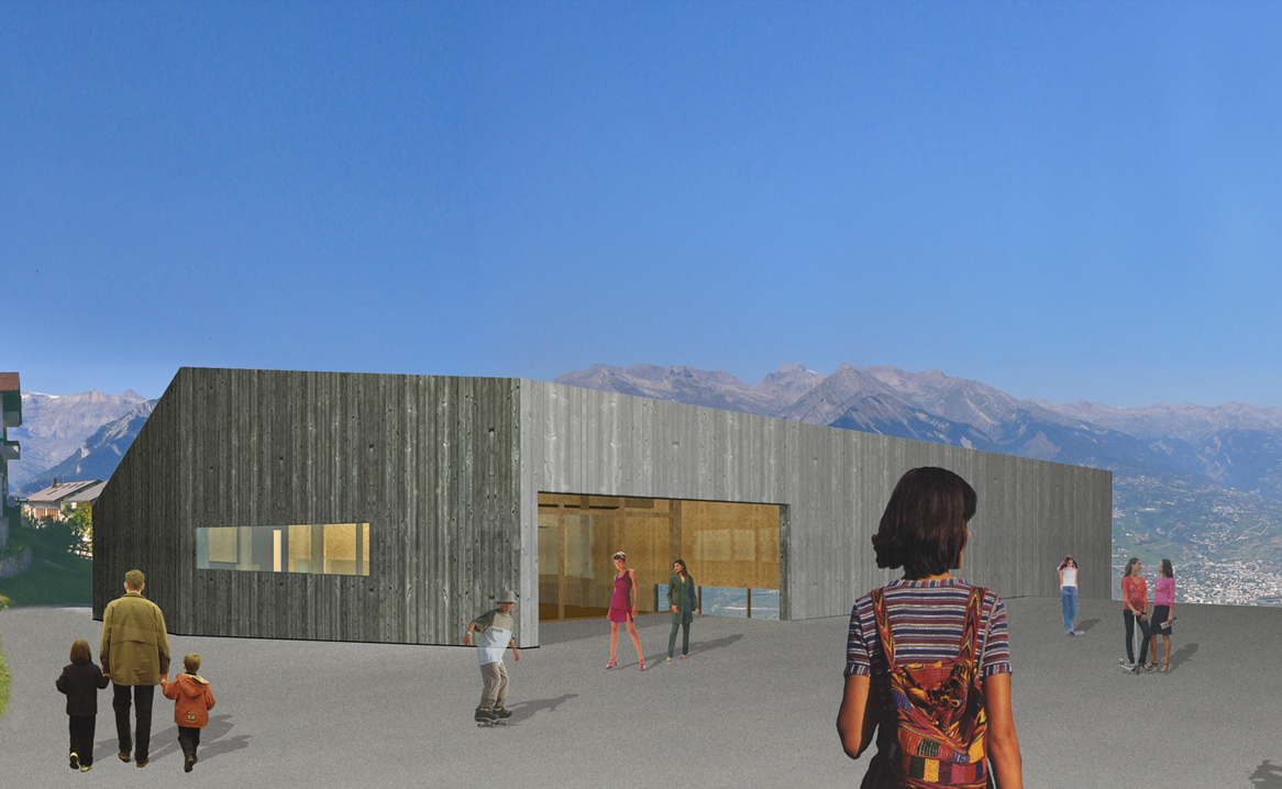 multipurpose hall, haute-nendaz, competition