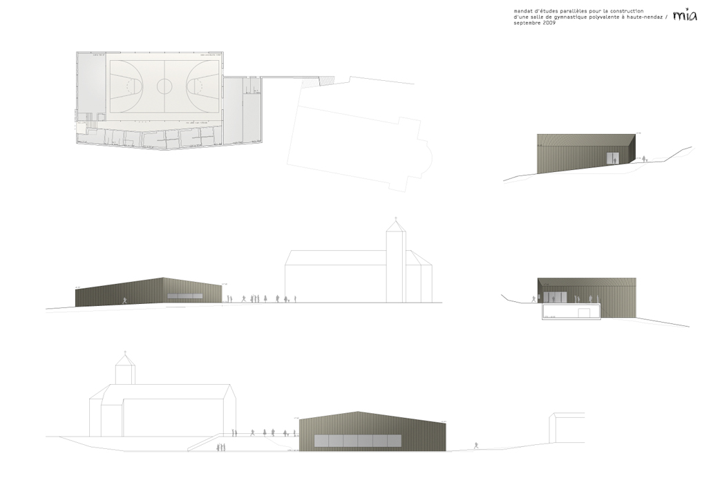 multipurpose hall, haute-nendaz, competition