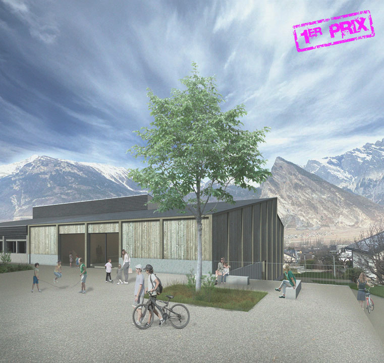 nouvelle salle de gym, riddes - concours 1er prix