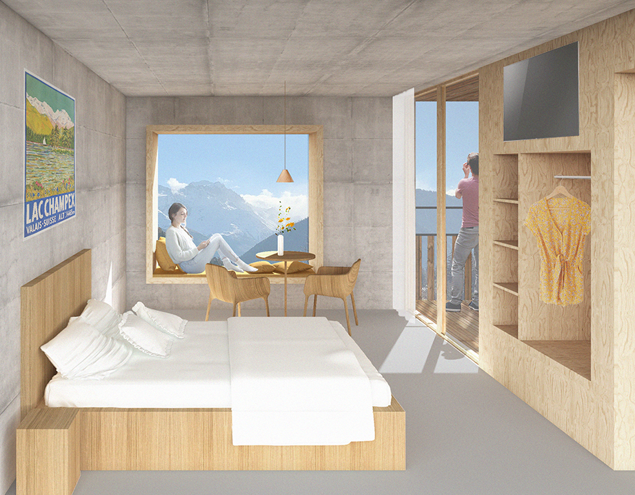 3-star hotel, champex-lac, 1st prize competition