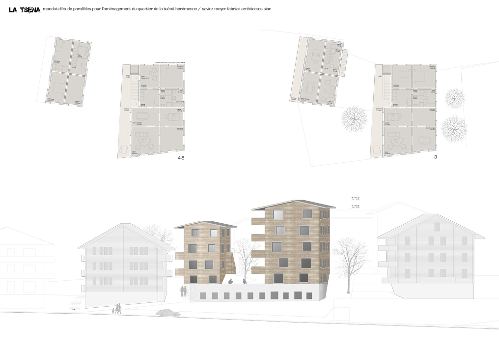 collective housing, hérémence, competition