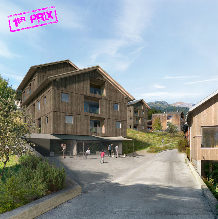 logements pour la bourgeoisie de montana, montana village - concours 1er prix