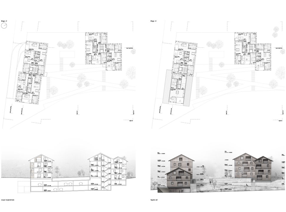 logements pour la bourgeoisie de montana, montana village - concours 1er prix