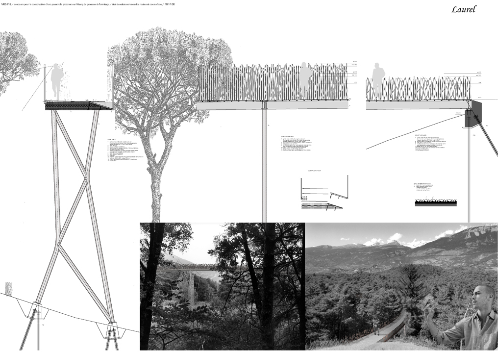 footbridge over the grosssee pond, pfyn forest, competition, 2nd place