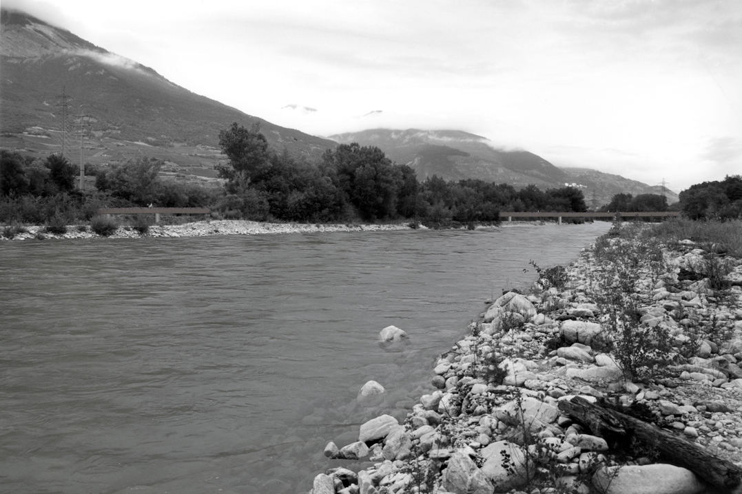 fussgängerbrücke über die rhone, pfyn wald, siders, wettbewerb, 1. rang