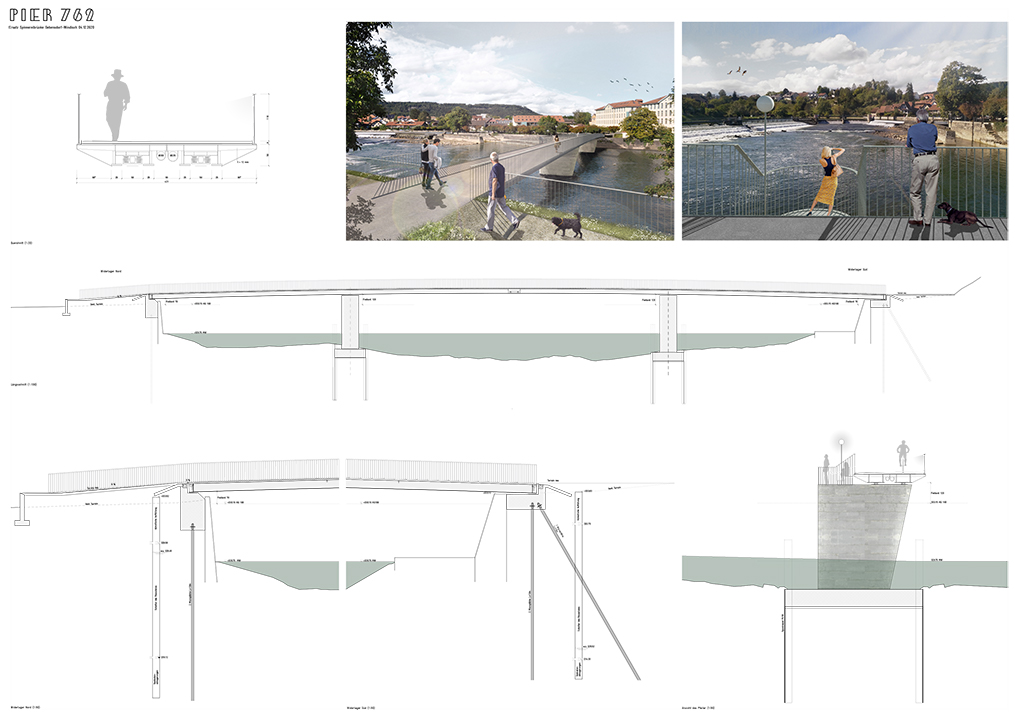 genstorf-windisch footbridge, gebenstorf, competition