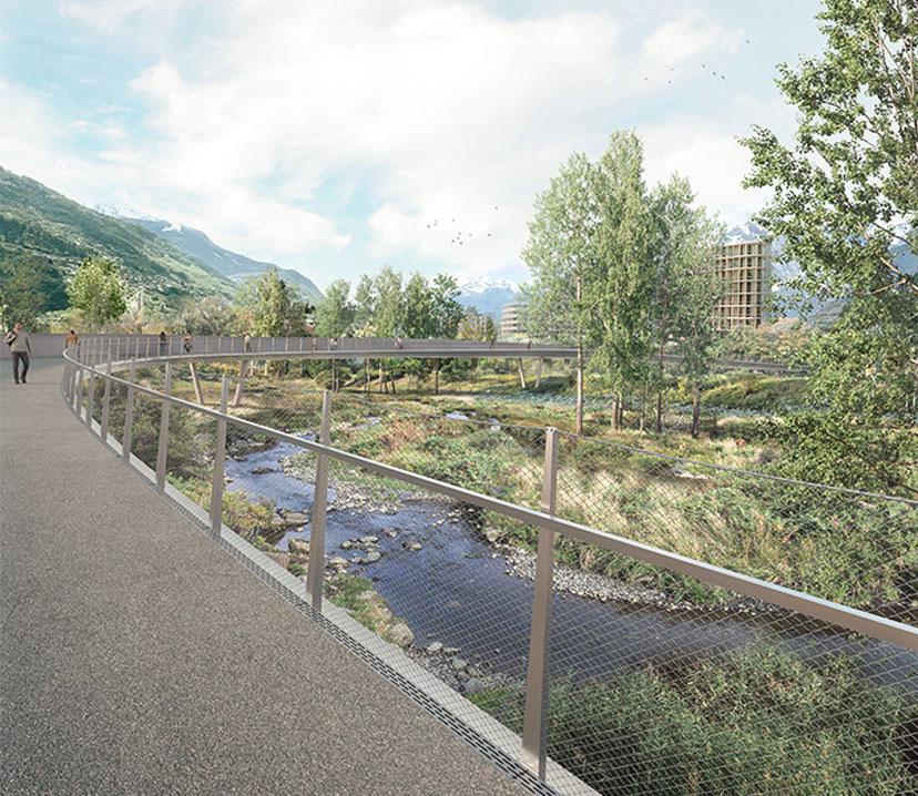 passerelle sainte-marguerite à sion - concours