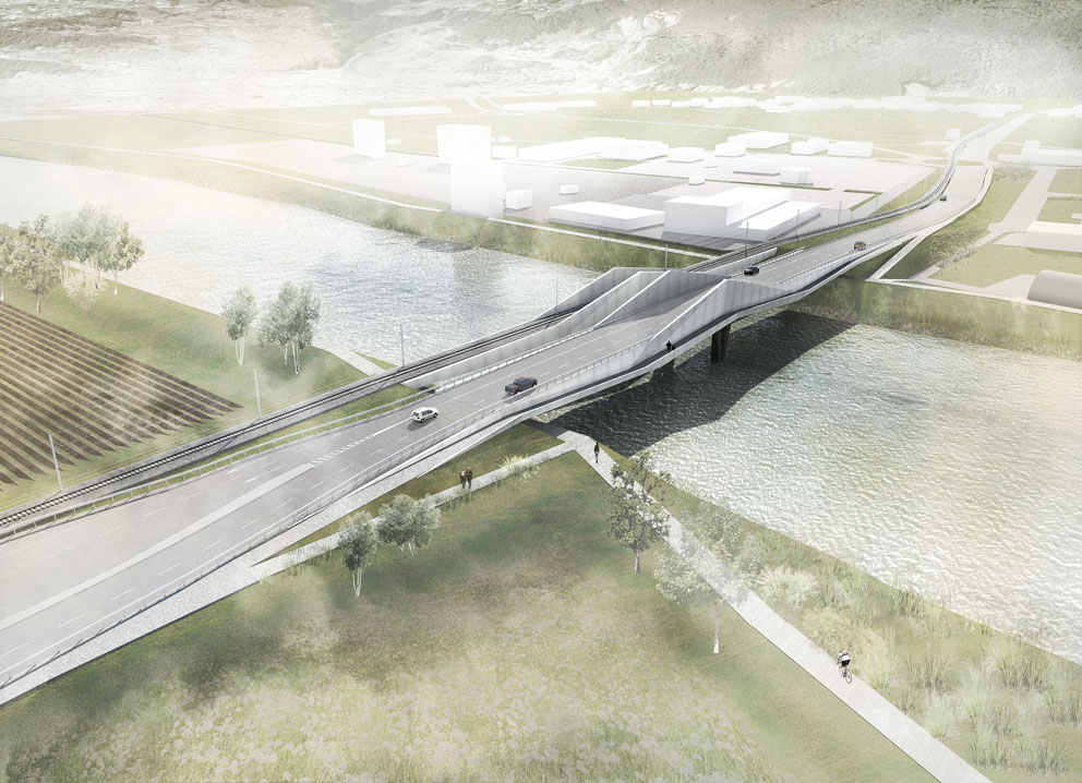 ponts routier et ferroviaire sur le rhône à st-triphon, concours 2017