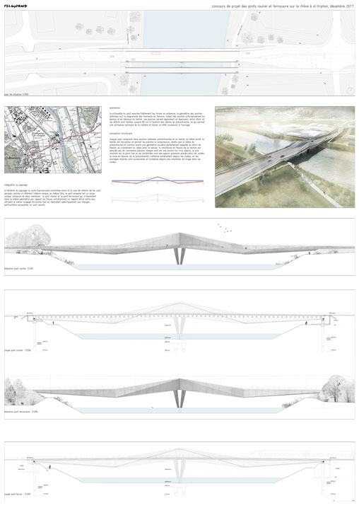 ponts routier et ferroviaire sur le rhône à st-triphon, concours 2017