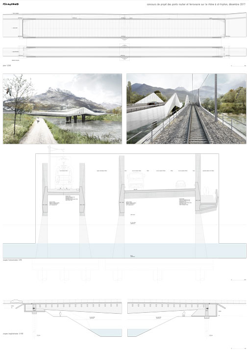 ponts routier et ferroviaire sur le rhône à st-triphon, concours 2017