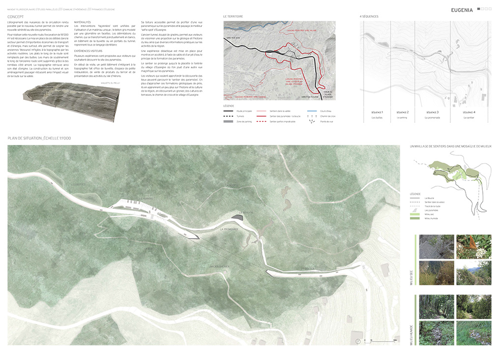 parallel studies on the development of the pyramids of euseigne, hérémence, competition 