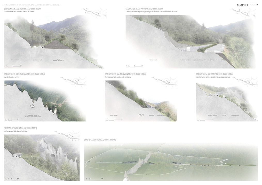 parallel studies on the development of the pyramids of euseigne, hérémence, competition 