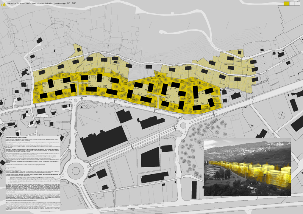 plantassage district plan, sierre, competition, 3rd price