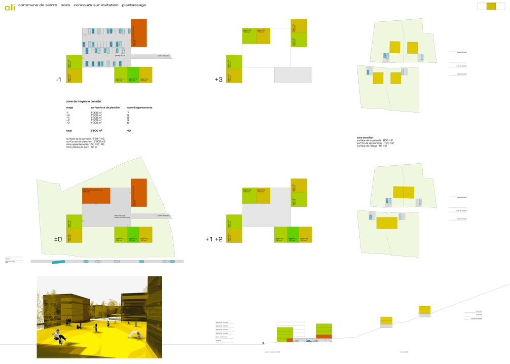 plantassage district plan, sierre, competition, 3rd price