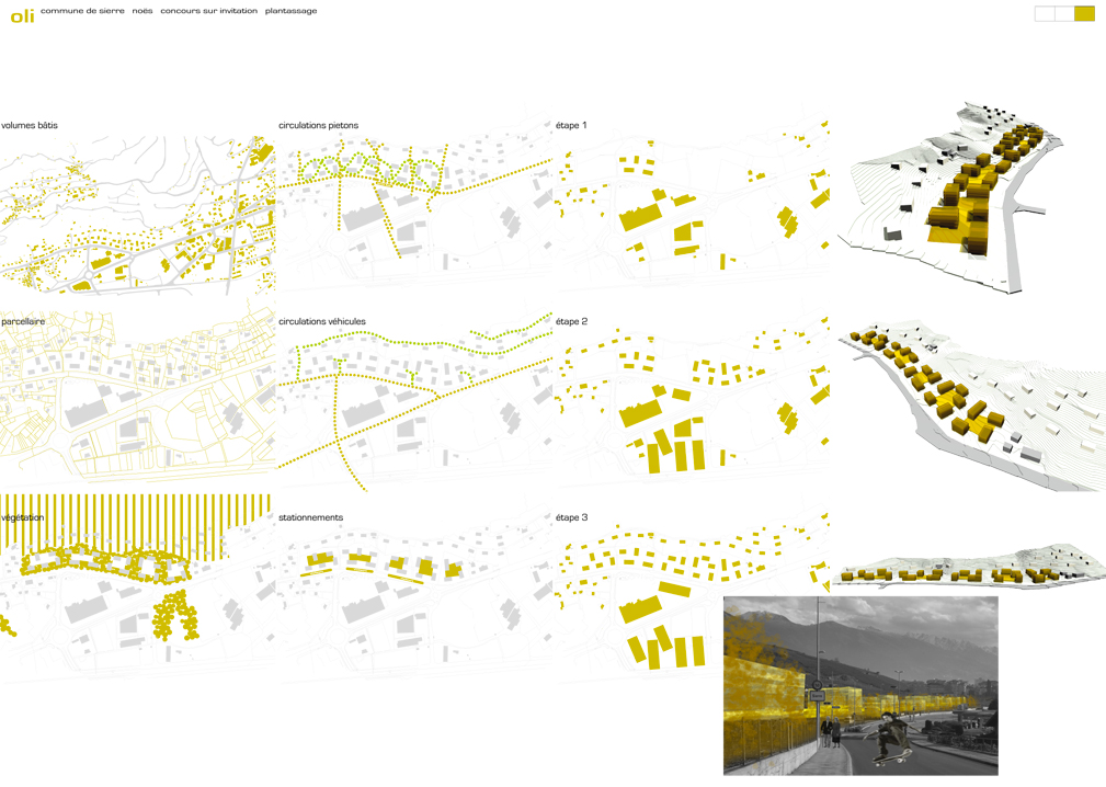 plantassage district plan, sierre, competition, 3rd price