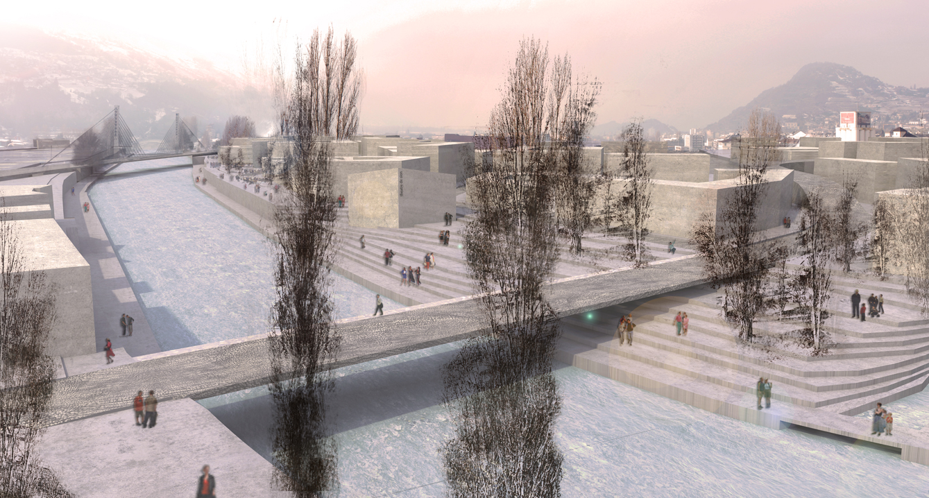 landscape planning of the rhône bank, sion, competition