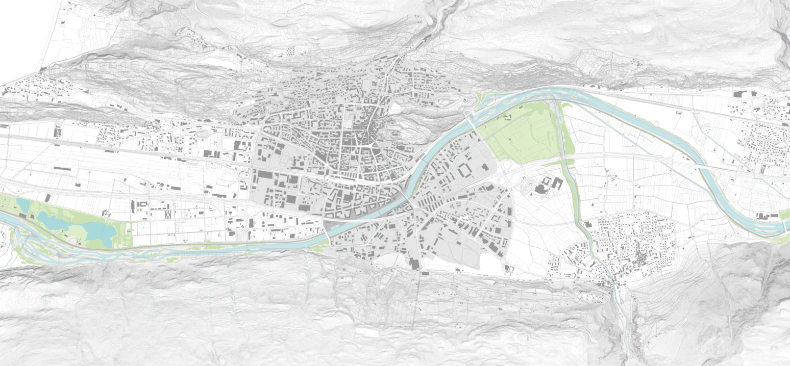 landschaftsgestaltung der rhone-ufer, sion, wettbewerb