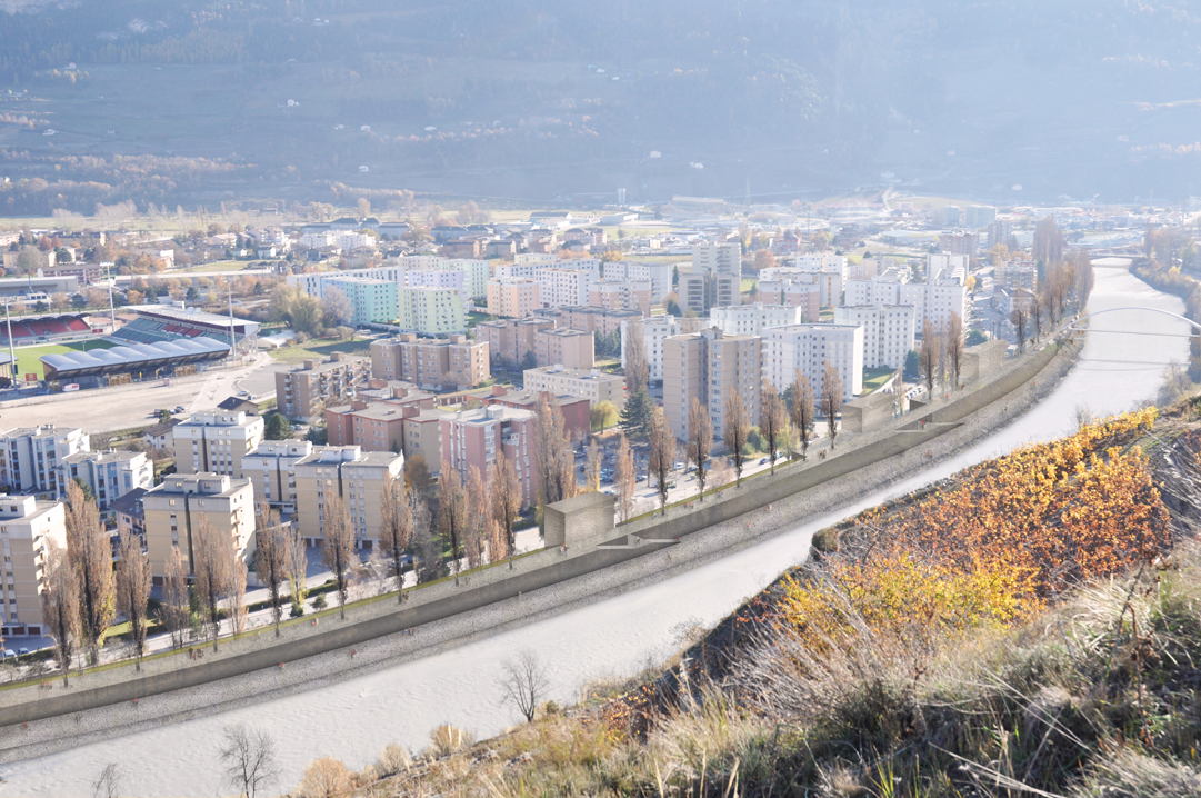 aménagement du rhône, sion, concours