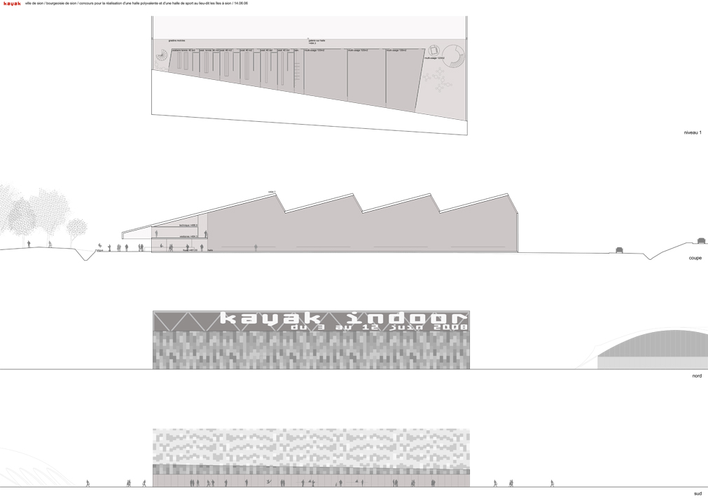 ‘les îles’ multipurpose hall, sion, competition, 2nd place