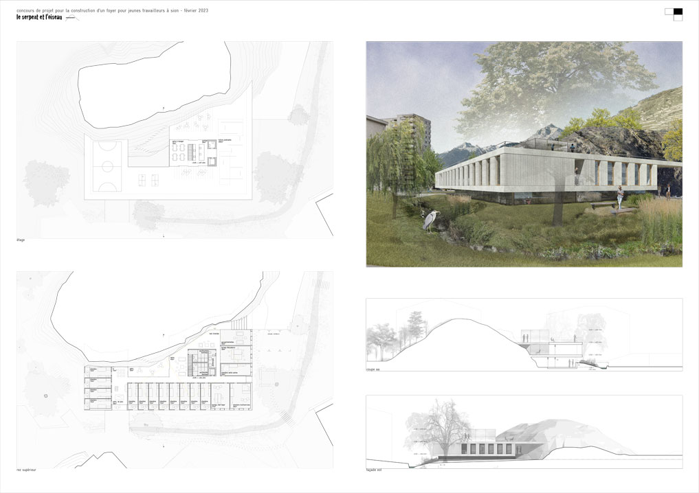 construction d’un foyer pour jeunes travailleurs, sion - concours 2ème rang