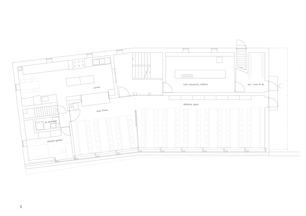 nouvelle cabane de tracuit, zinal - Plans