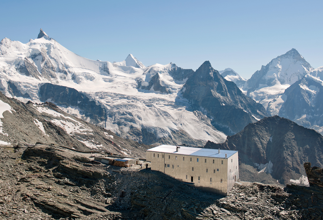 new mountain hut at tracuit, zinal