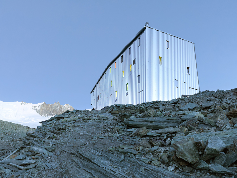 new mountain hut at tracuit, zinal