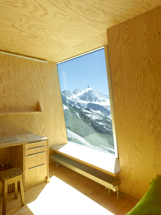 new mountain hut at tracuit, zinal