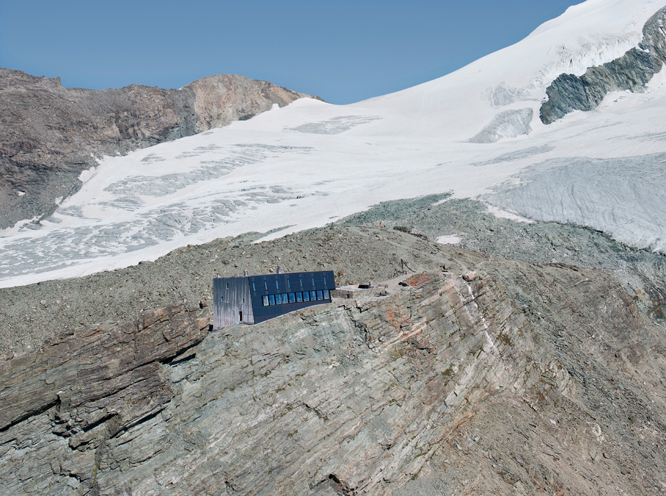 new mountain hut at tracuit, zinal