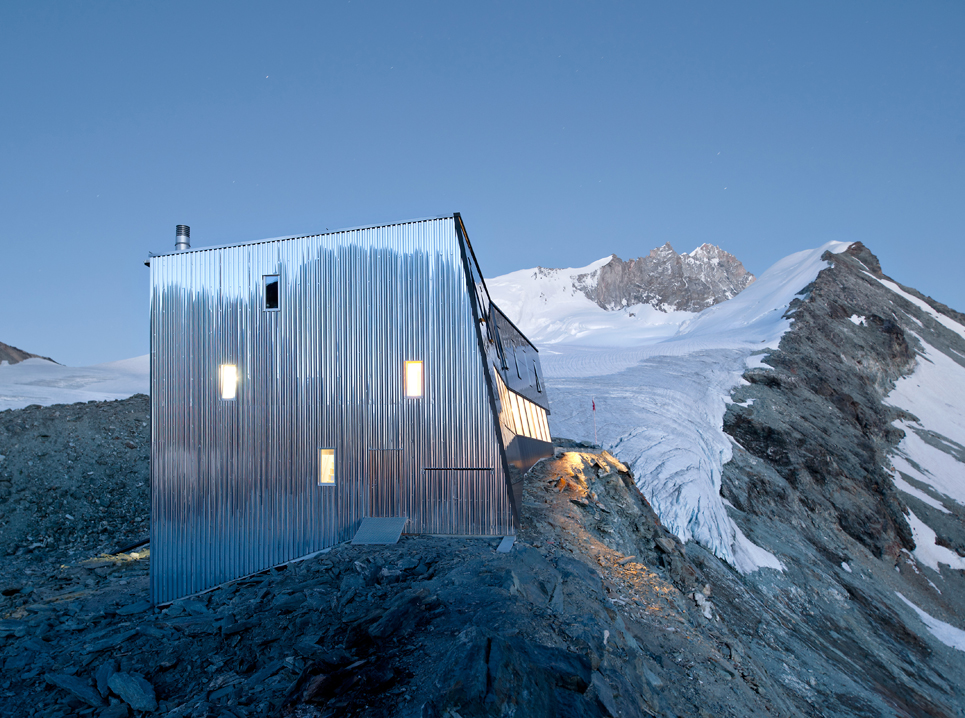 new mountain hut at tracuit, zinal