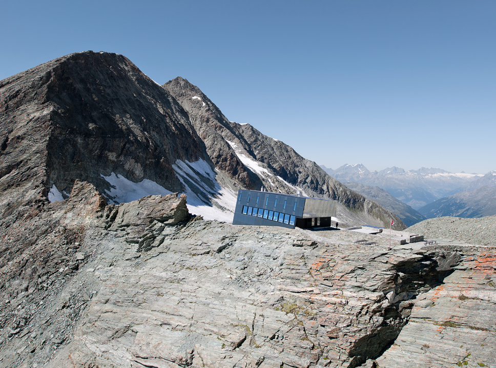 new mountain hut at tracuit, zinal