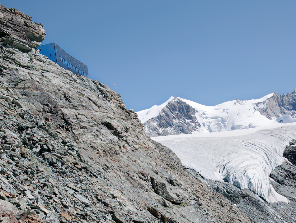 new mountain hut at tracuit, zinal