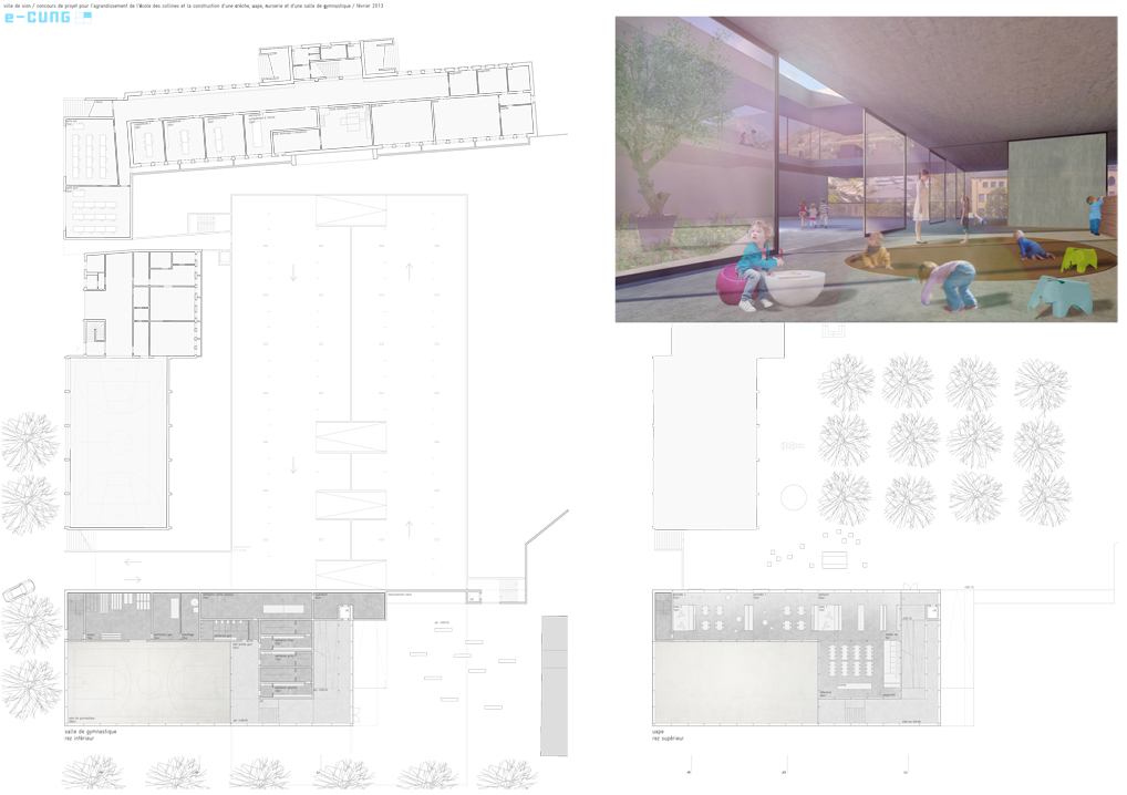 les collines school, crèche, pre/post-school childcare unit, sion, 1st place in competition